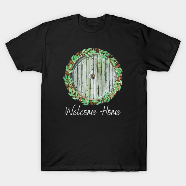 Welcome Home - Round Door - Fantasy T-Shirt by Fenay-Designs